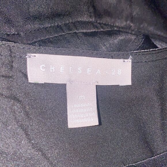 Chelsea28 NWT Long Sleeve Satin Minidress in Black Size M - Picture 7 of 10